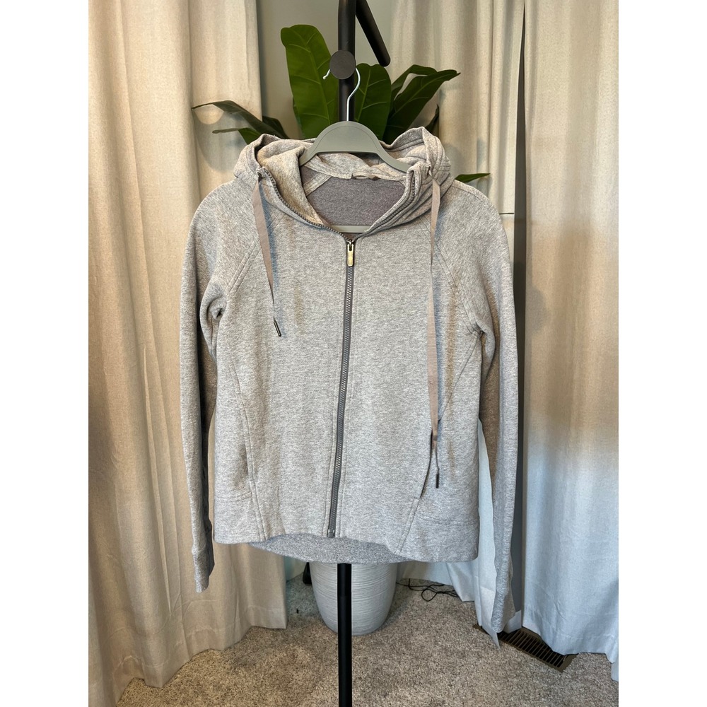 Lululemon Scuba Full Zip Hoodie Heathered Core Medium Grey Size 4 Sweatshirt